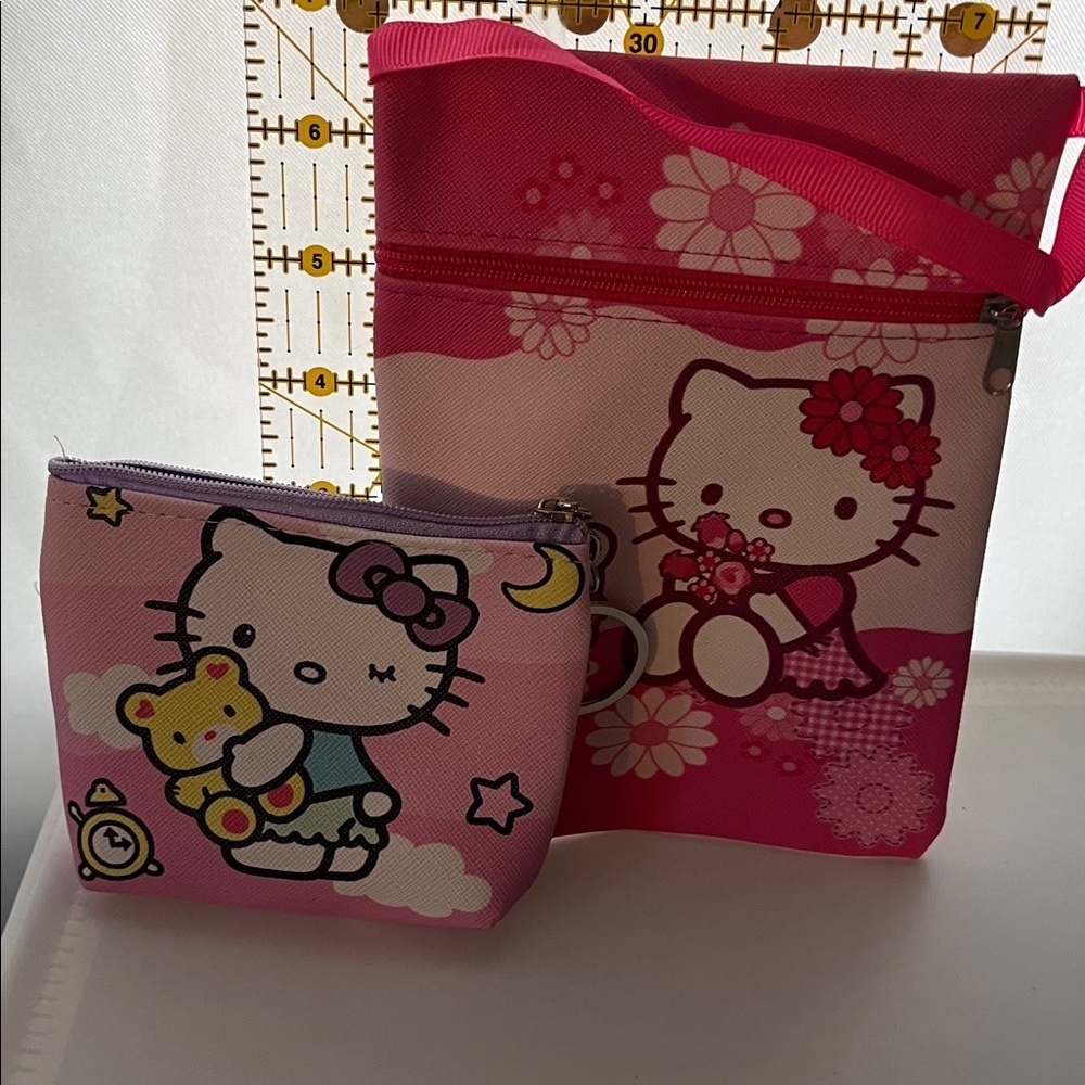 Pink Hello Kitty Crossbody Bag Set